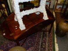A 19th.C.STYLE LARGE BUTLER'S TRAY ON STAND.