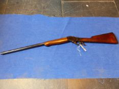 RIFLE J STEVENS .22 PATENT FALLING BLOCK SINGLE SHOT SERIAL NUMBER 3372 ( ST NO 3351) (RE-SLEEVED