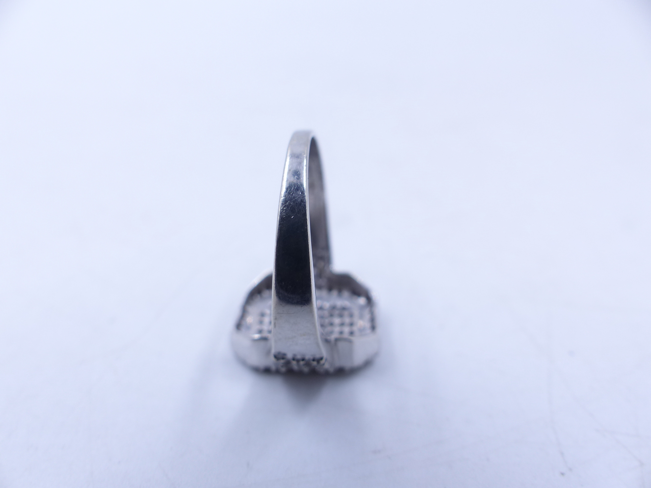 A 9ct WHITE GOLD DIAMOND PAVE SET RING. THE OCTAGONAL HEAD MEASURES 1.5cm X 1.1cm, WEIGHT 4.5grms, - Image 11 of 13