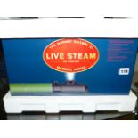 A HORNBY LIVE STEAM LOCOMOTIVE APPARENTLY UNUSED AND IN ORIGINAL PACKING.