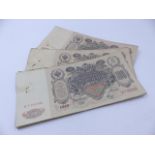 RUSSIAN 100 RUBLE BANK NOTES, THIRTY NOTES IN TOTAL.