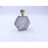 A LARGE DAVID SCOTT WALKER DESIGNER REVERSIBLE PENDANT FEATURING A 9ct GOLD SPECIMEN MILLENNIUM