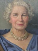 J.H.EVERSEN. (1906-1995) ARR. A PORTRAIT OF A LADY, SIGNED OIL ON CANVAS. 77 x 62cms.