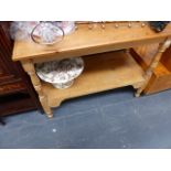 AN ANTIQUE PINE WASHSTAND.