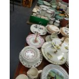 A QTY OF DENBY POTTERY WARE, TEAWARES AND DECORATIVE PLATES.