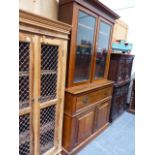 A VICTORIAN SECRETAIRE BOOKCASE.