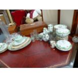 A QTY OF EDWARDIAN DINNERWARE,ETC.