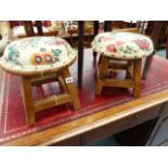 TWO SMALL STOOLS.