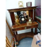 A CONTINENTAL MAHOGANY CONSOLE TABLE.