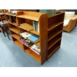 THREE MAHOGANY BOOKCASES.