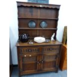 AN OAK DRESSER.