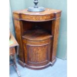 AN INLAID WALNUT SIDE CABINET.