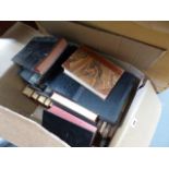 A QTY OF BOOKS AND BINDINGS.