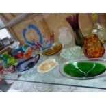 AN EXTENSIVE COLLECTION OF ART GLASS.