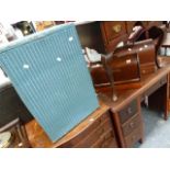 TWO SEWING MACHINES AND A LLOYD LOOM LINEN BOX.