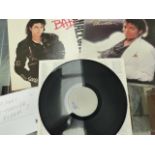 TWO MICHAEL JACKSON VINYLS, ONE WITH A POSSIBLE MISPRINT.