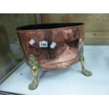 A COPPER COAL BUCKET.