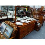 A LARGE CHERRYWOOD DRESSING TABLE.