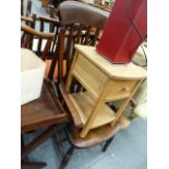 A VICTORIAN KITCHEN ARMCHAIR.