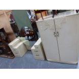 AN ART DECO DRESSING TABLE AND A TALLBOY.