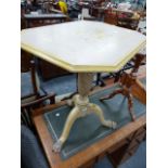A 19th.C.PAINTED TRIPOD TABLE.