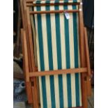 A PAIR OF DECK CHAIRS.