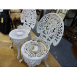 TWO ALLOY GARDEN CHAIRS.