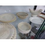 VARIOUS BASKET WARE POTTERY.