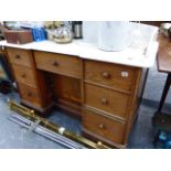 A VICTORIAN MAHOGANY MARBLE TOP WASHSTAND.