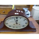 A NAPOLEAN HAT MANTLE CLOCK.