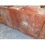 A LARGE ART DECO SIDEBOARD.