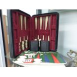 A BACKGAMMON SET.