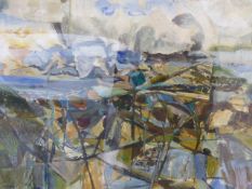 KEITH GRANT. (1930-??) ARR. AN IMPRESSIVE LARGE SCALE STUDY APPARENTLY FOR THE DORSET MURAL, OIL