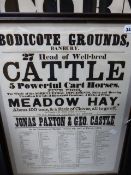 FIVE 19th.C.LOCAL AUCTION POSTERS FOR JONAS PAXTON AND PAXTON AND HOLIDAY SALES OF PROPERTY AND FARM