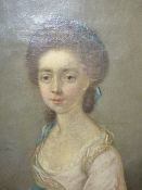 18th.C.ENGLISH SCHOOL. AN OVAL PORTRAIT OF A LADY, SIGNED INDISTINCTLY AND DATED 1781? OIL ON