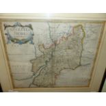 TWO ANTIQUE HAND COLOURED MAPS OF GLOUCESTERSHIRE AND THE NORTH RIDING OF YORKSHIRE BY ROBERT