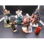 SIX ROYAL DOULTON FIGURES, THE TOWN CRIER, HN2361, GUY FAWKES, HN3271, GOOD KING WENCESLAS,