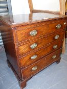 A 19th.C.MAHOGANY CABINET LATER CONVERTED AS A BOTTLE CELLARETTE. W.68 x H.71cms.