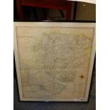 AN ANTIQUE HAND COLOURED MAP OF HAMPSHIRE BY J.CARY. 52 x 43cms TOGETHER WITH ANOTHER OF HAMPSHIRE