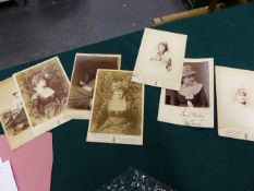 A GROUP OF SEVEN PHOTOGRAPHS OF THE ACTRESS ELLEN TERRY, SOME INSCRIBED TOGETHER WITH A SMALL RED