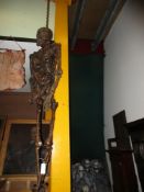 HORROR FILM PROPS. A WELL CAST RUBBERISED RESIN MODEL OF A CORPSE SUSPENDED BY THE NECK WITH