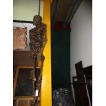 HORROR FILM PROPS. A WELL CAST RUBBERISED RESIN MODEL OF A CORPSE SUSPENDED BY THE NECK WITH