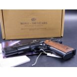 AN UMEREX COLT 1911 AI AIR PISTOL .177 CALIBRE CONTAINED IN ORIGINAL BOX.