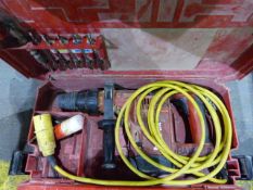 A HILTII 24 HAMMER DRILL, VARIOUS LARGE MASONRY BITS, ANOTHER POWER DRILL,ETC.