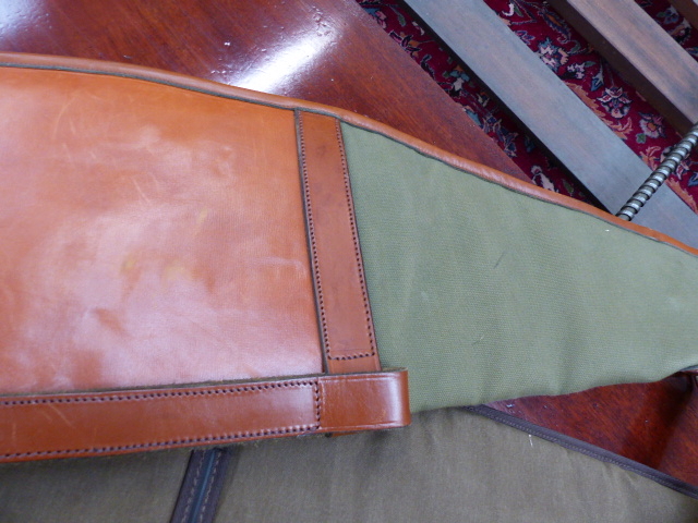 A GOOD LEATHER AND CANVAS GUNSLIP AND TWO OTHERS. - Image 4 of 28
