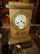 FRERES SOEVR ET CIE A PARIS. A MARBLE AND ORMOLU CASED CLOCK WITH SILK SUSPENDED PENDULUM AND