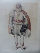 AFTER P.STEPBENHOFF. TWO EARLY 19th.C.PRINTS OF GENTLEMAN IN MILITARY COSTUME TOGETHER WITH A