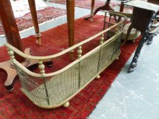 TWO VICTORIAN. BRASS NURSERY FENDERS