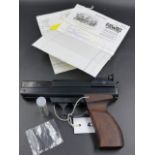 A BSA MODEL 240 MAGNUM AIR PISTOL .177 CAL. IN ORIGINAL PACKAGING