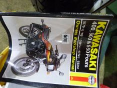 A QTY OF MOTORCYCLE WORKSHOP MANUALS.